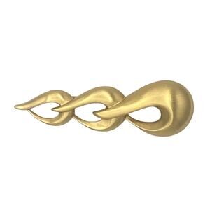 Monet Vintage Gold Tone Abstract Modernist Brooch Pin Signed 3”